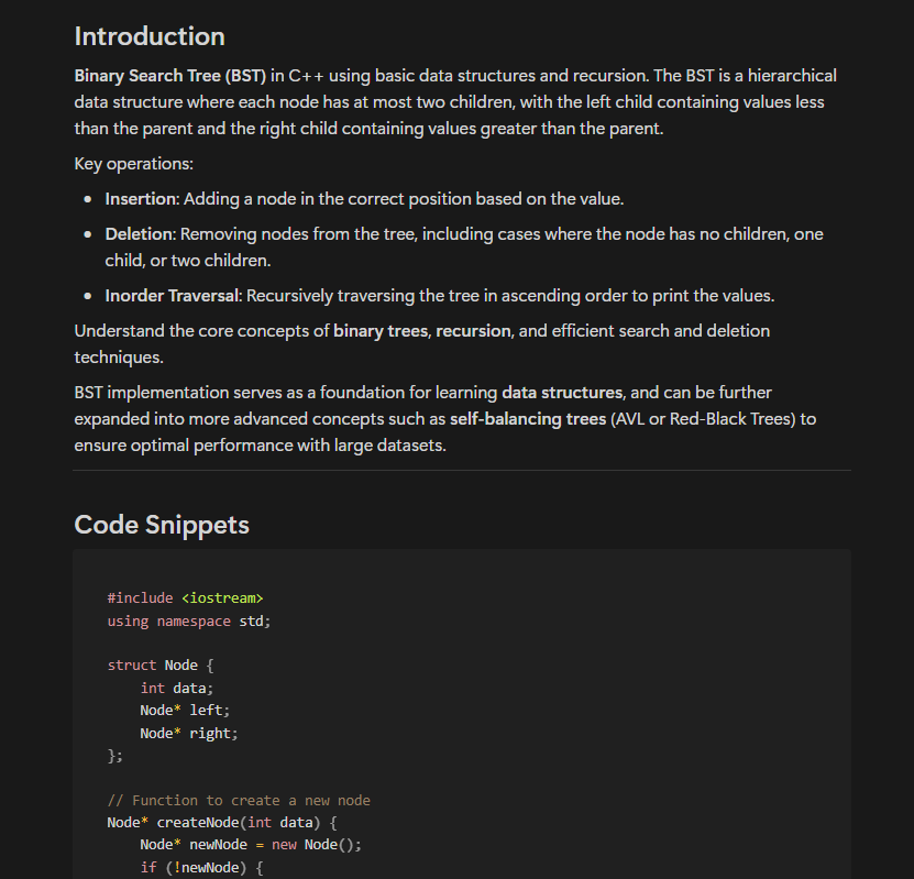 Code snippet saving section in Code Chronicles Notion template: easily store and organize code for quick access and efficient programming project management Code snippet saving section in Code Chronicles Notion template: easily store and organize code for quick access and efficient programming project management