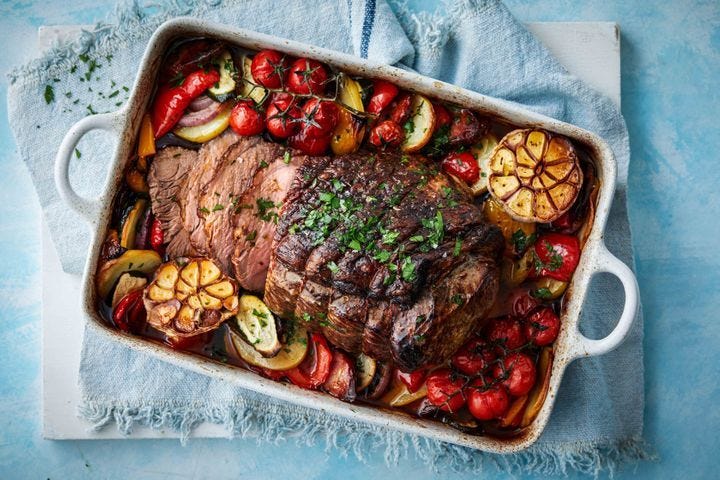 One-pan Spanish roast beef
