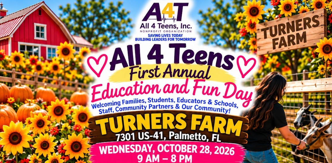 All 4 Teens to Host Education and Fun Day During Manatee County Schools’ Early Release