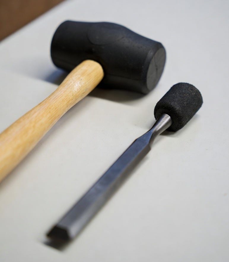 mallet and percussion tool on table mallet and percussion tool on table
