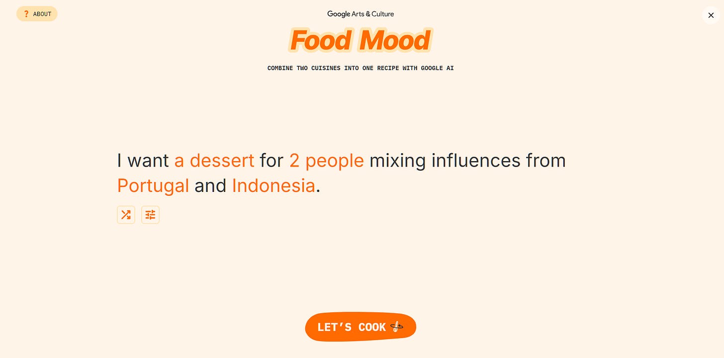Food Mood: I want a dessert for 2 people mixing influences from Portugal and Indonesia