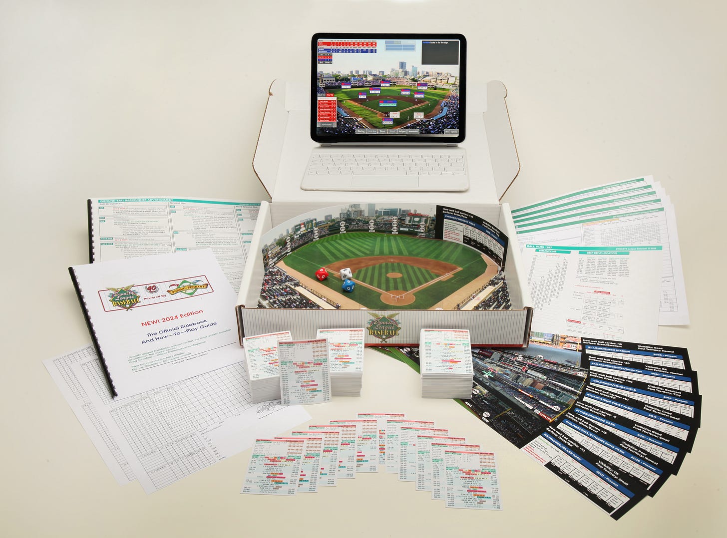Dynasty League Baseball board game ballpark diagrams