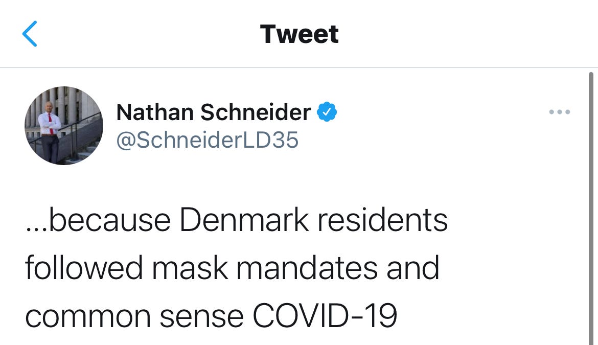 As of tomorrow, Denmark admits the failure of all Covid control measures (including vaccines)