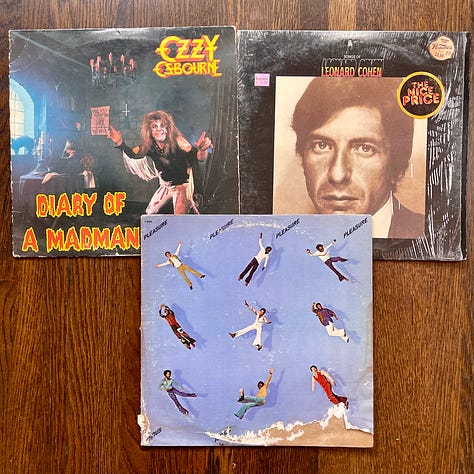 images of various vinyl record purchases categorized by vendors