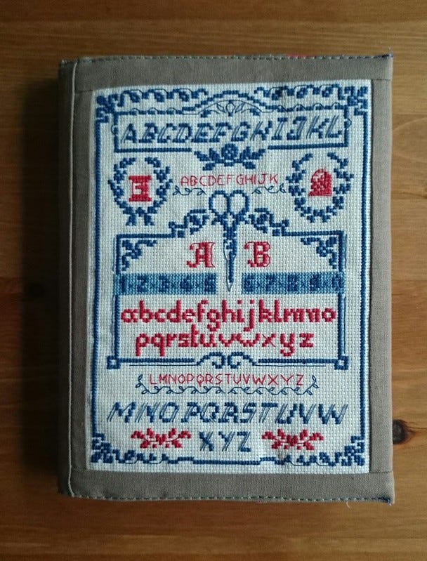 cross stitch book cover cross stitch book cover