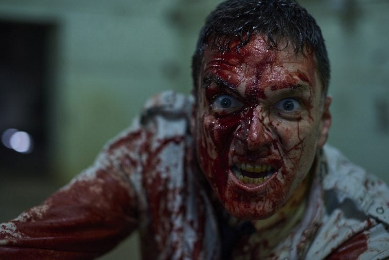 scare campaign bloody face man scare campaign bloody face man