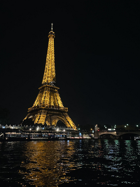 Boat ride on the Seine River in Paris