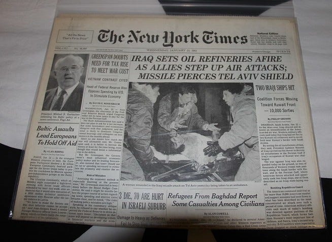 NYT article about the Persian Gulf War NYT article about the Persian Gulf War