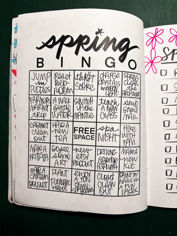 Spring Bucket List 2025 - by Tracy Benjamin