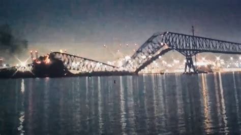 Baltimore's Key Bridge collapses after hit by cargo ship, 20 people ...