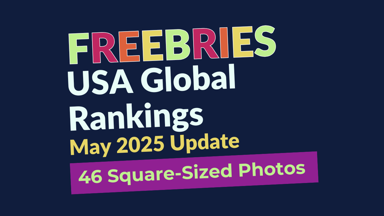 USA Global Rankings - May 2025 Update - 46 Square-Sized Photos