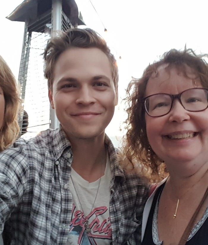 alex calvert with movie tv tech geeks lynn zubernis alex calvert with movie tv tech geeks lynn zubernis