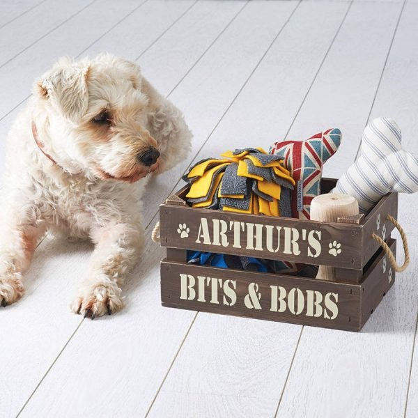 Personalized Pet Treat and Toy Crate Personalized Pet Treat and Toy Crate