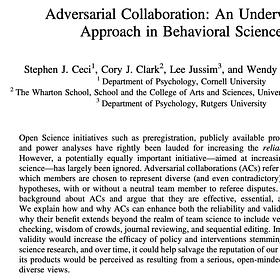 Adversarial Collaborations