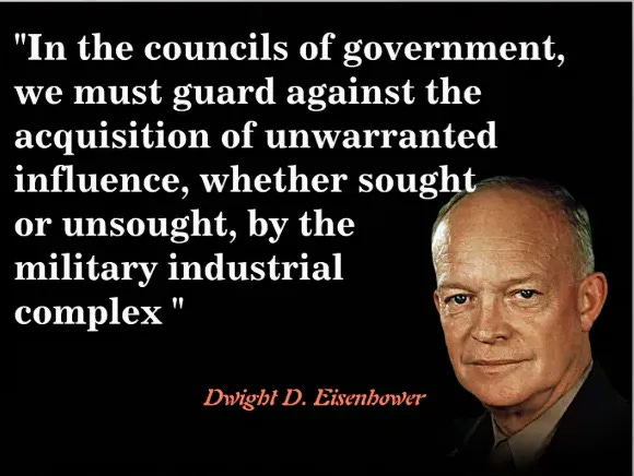 Eisenhower Quote On Military Industrial Complex Poster