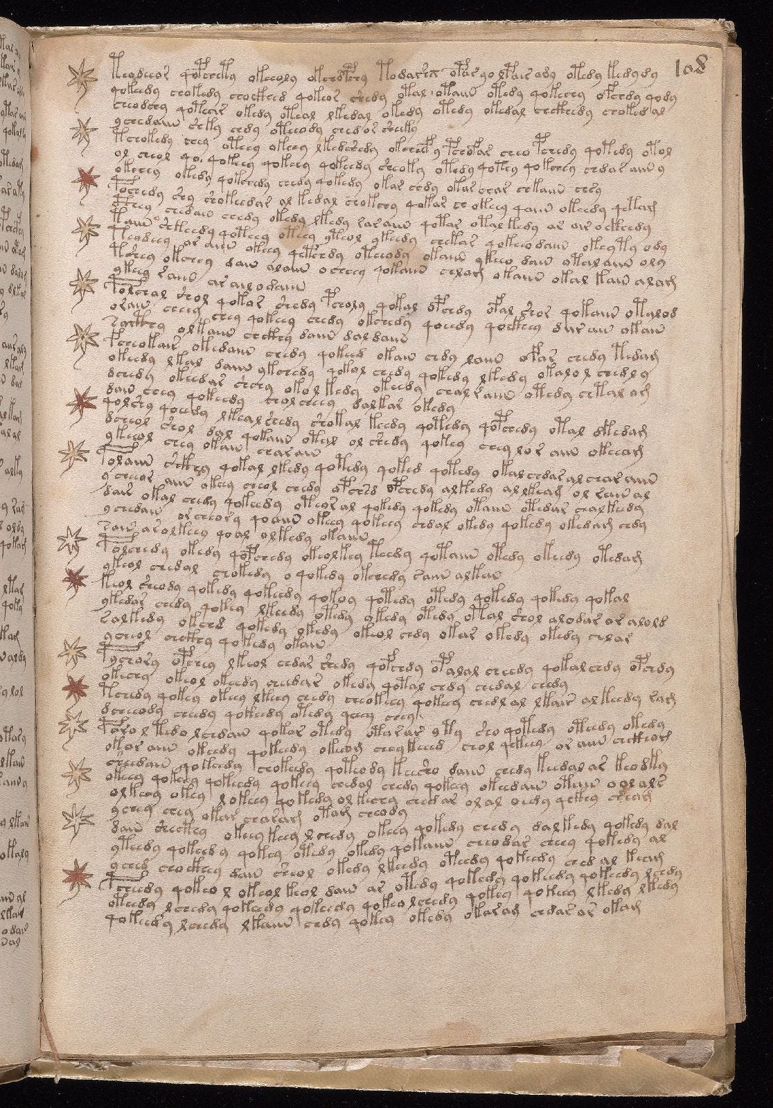 Fig 9. A full page of Voynich text.