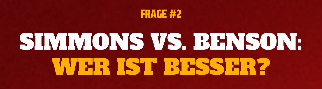 #2: Simmons 2025 gegen Benson 2026 – wer ist besser? #2: Simmons 2025 gegen Benson 2026 – wer ist besser?