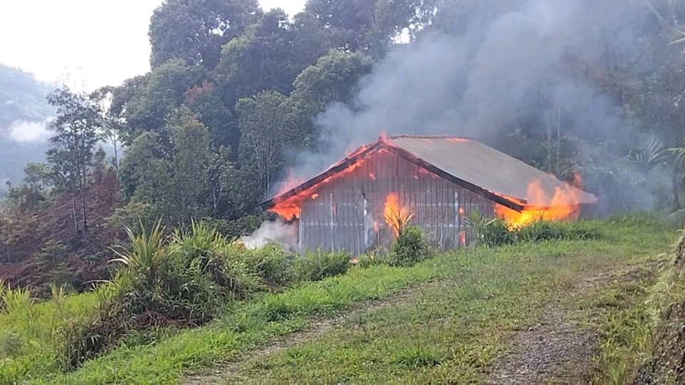 School building set on fire by the TPNPB on September 27, 2025