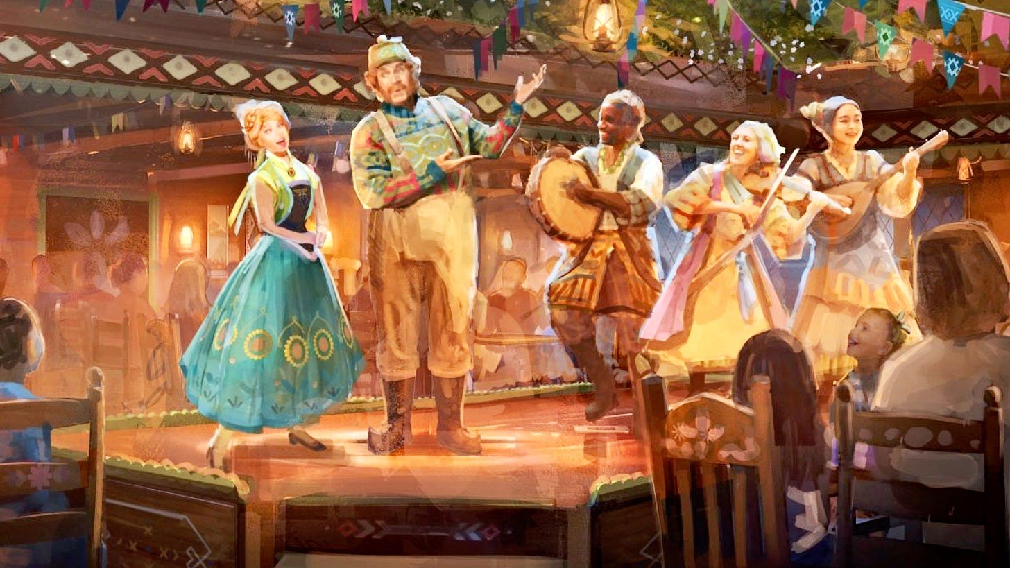 Oaken's Table concept art. Image: Disney Oaken's Table concept art. Image: Disney