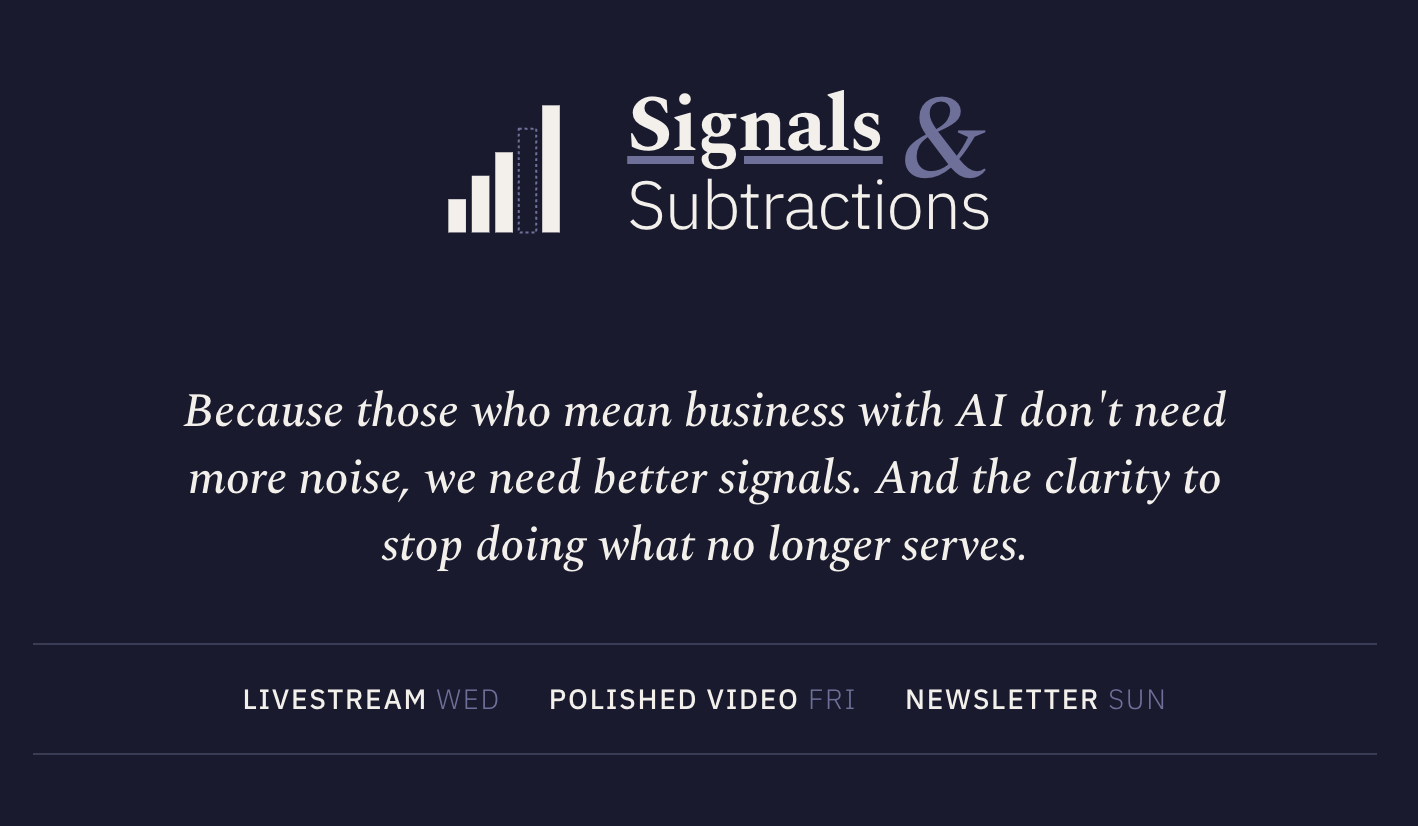 Signals & Subtractions banner