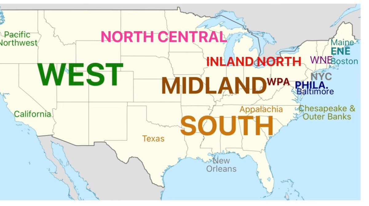 美国“普通话”和九个口音区- by 方舟子Shimin Fang - 方舟子文章