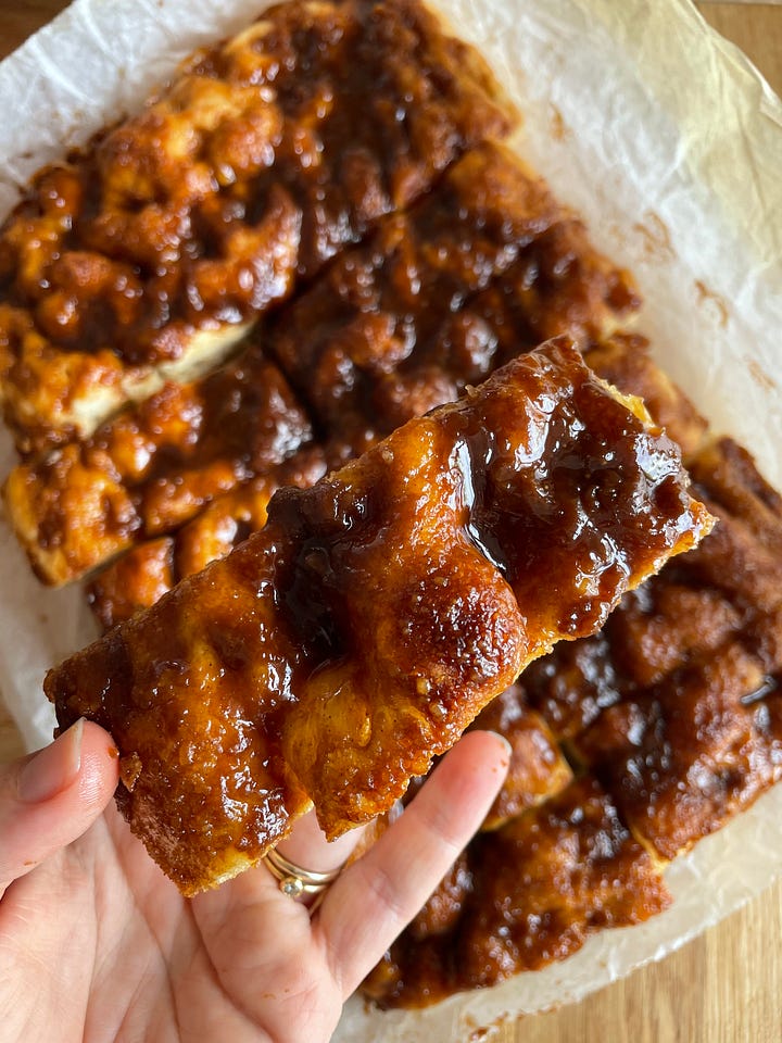Sourdough Brunsviger with brown sugar glaze
