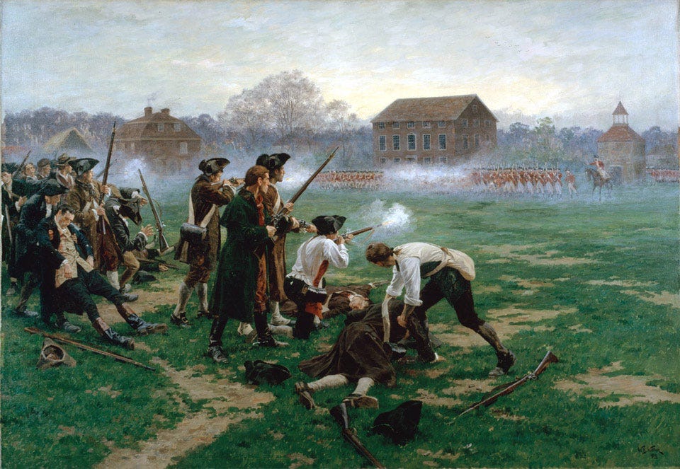 The Battle of Lexington, 19 April 1775