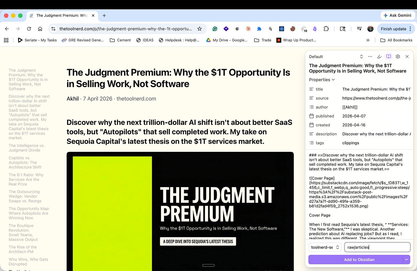 Save the clipped article to raw/articles