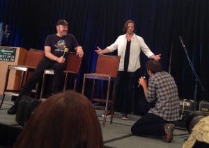 Misha bows down to Jared
