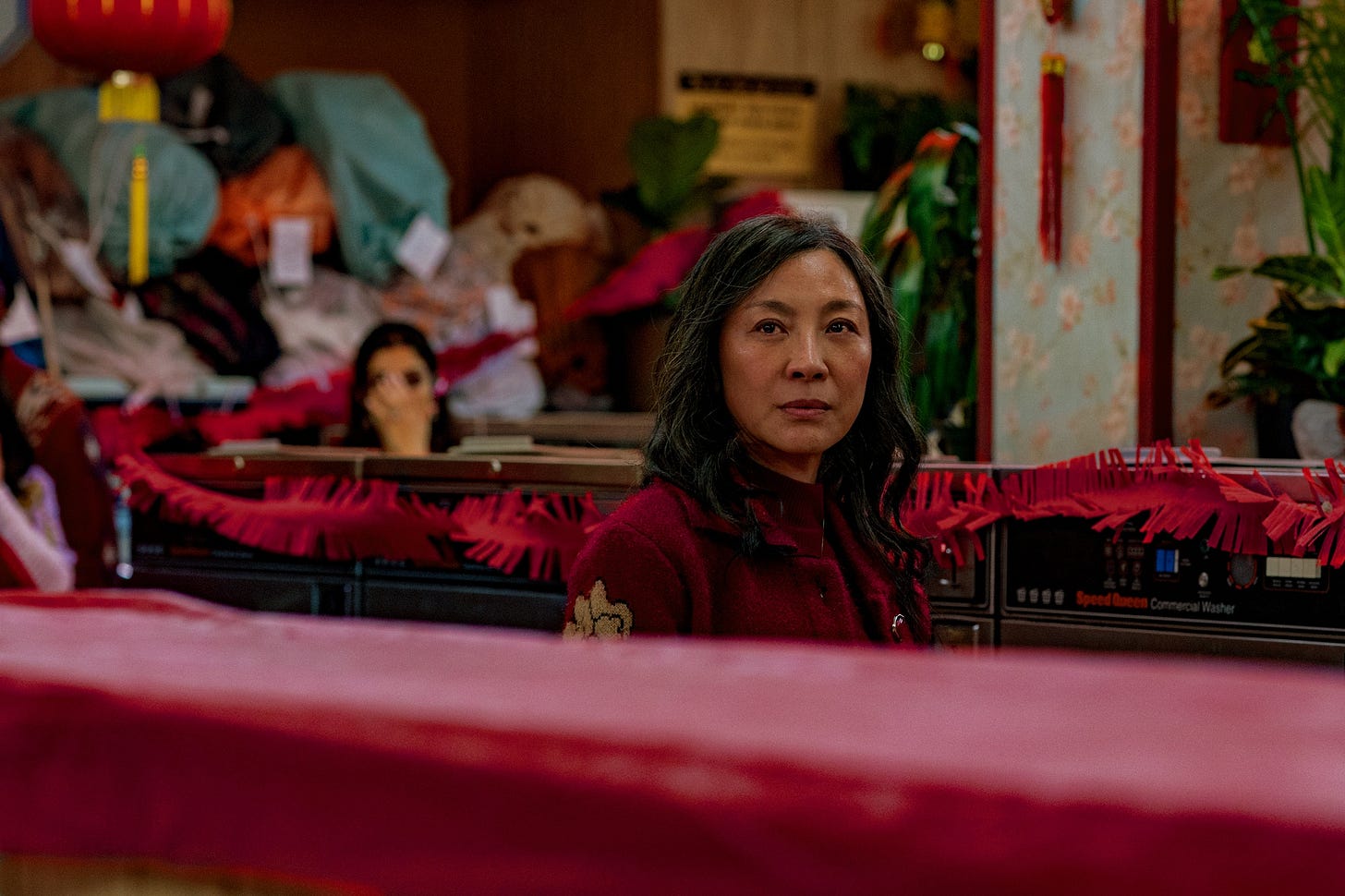 Evelyn in an alternate universe where her Chinese New Year Celebration is actually completed.