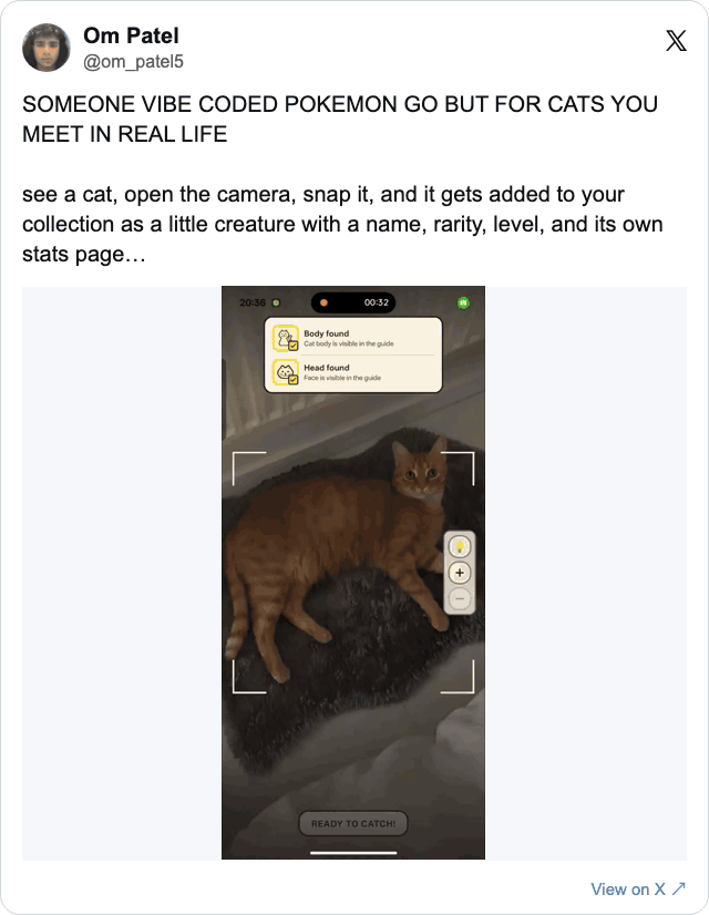 Original X post with cats demo.