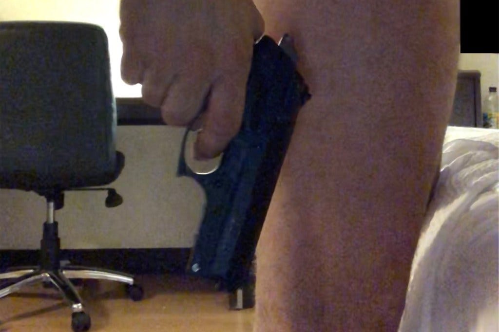 A video surfaced of a naked Hunter Biden pointing a firearm.