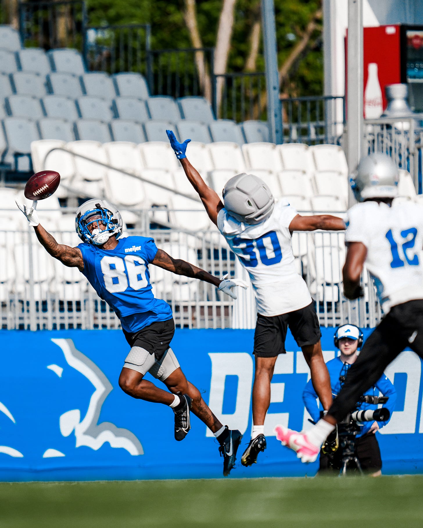 Cedrick Wilson making a catch at 2026 Detroit Lions training camp Cedrick Wilson making a catch at 2026 Detroit Lions training camp