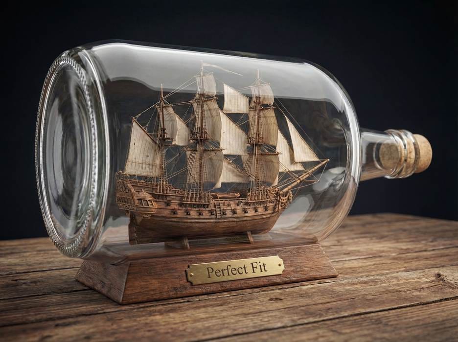 A ship in a bottle

AI-generated content may be incorrect.