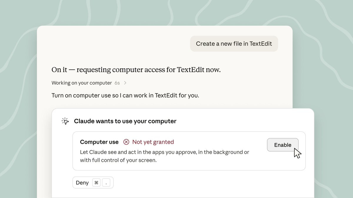 Claude bedient jetzt deinen Computer im Hintergrund in Cowork und Code