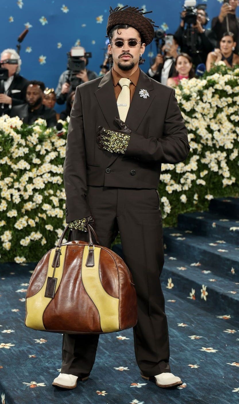 See Bad Bunny Wear a Prada Suit and Hat at the 2025 Met Gala