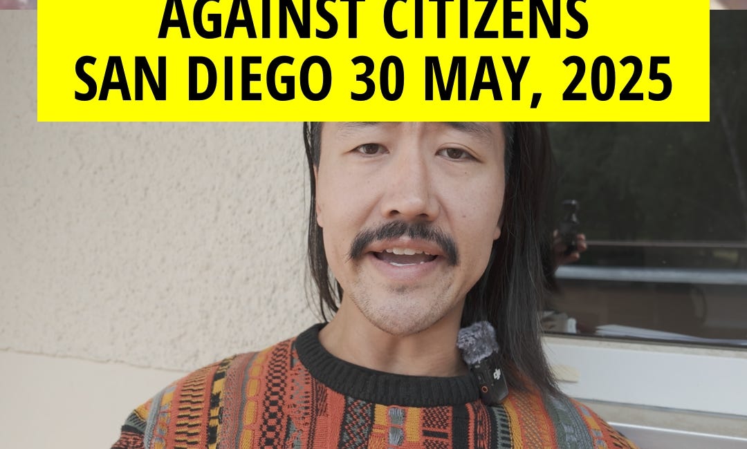 ICE deploys flashbang grenades against citizens, May 30 San Diego