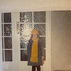 Bird’s custard hat, scarf and mitts