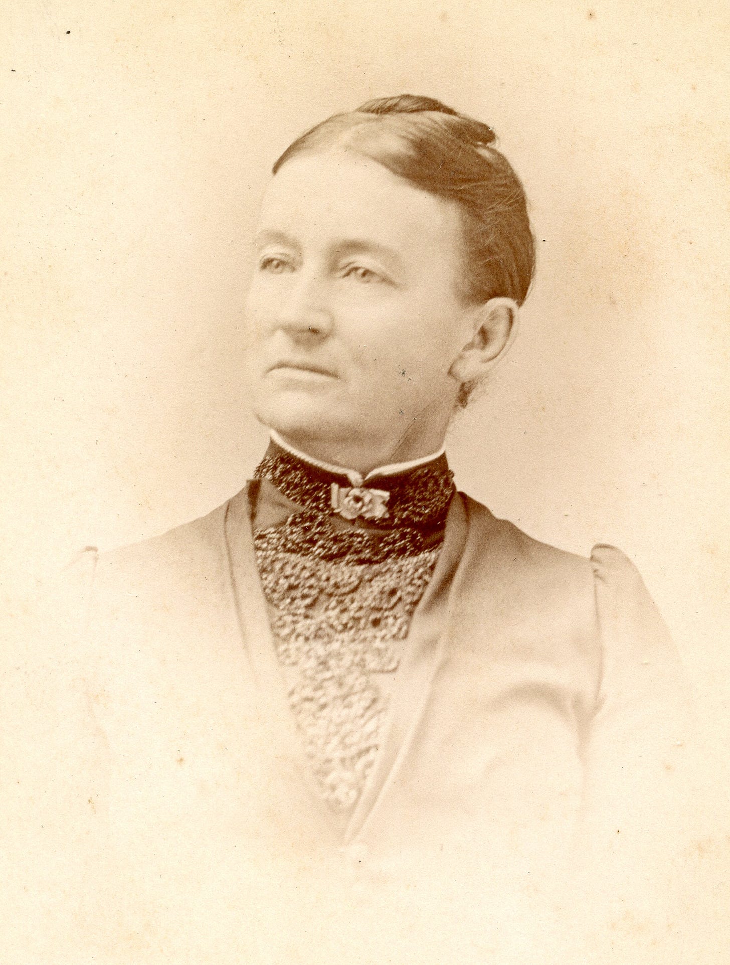 Woman with brooch