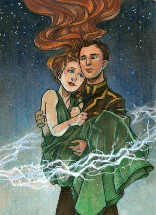 Starbound - Tarver and Lilac by Grace Fong
