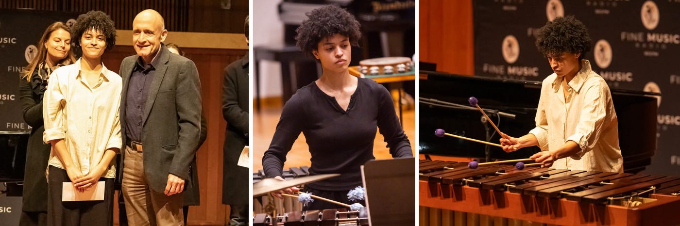 Kyrah Adams playing the marimba Kyrah Adams playing the marimba