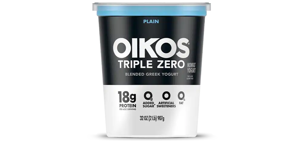 Plain Oikos Triple Zero High Protein Nonfat Greek Yogurt 32oz Plain Oikos Triple Zero High Protein Nonfat Greek Yogurt 32oz