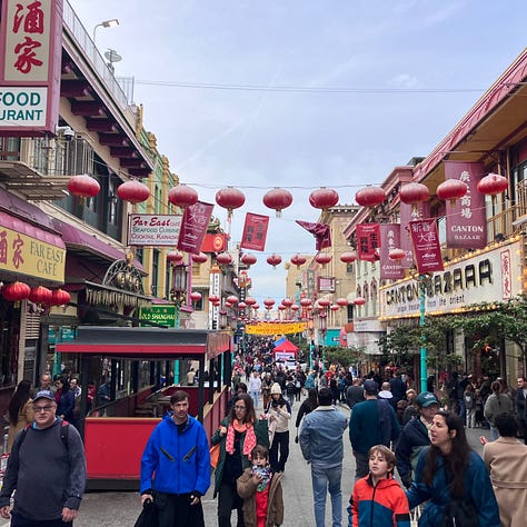 Chinatown, street murals, Chinese menu