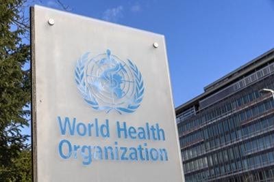 FILE PHOTO: WHO logo seen near its headquarters in Geneva FILE PHOTO: WHO logo seen near its headquarters in Geneva
