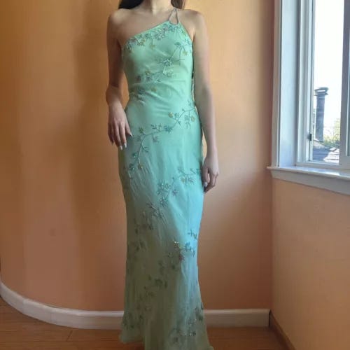 Women’s Scala Vintage Assymetric Floral Beaded Dress Size M - Picture 1 of 8