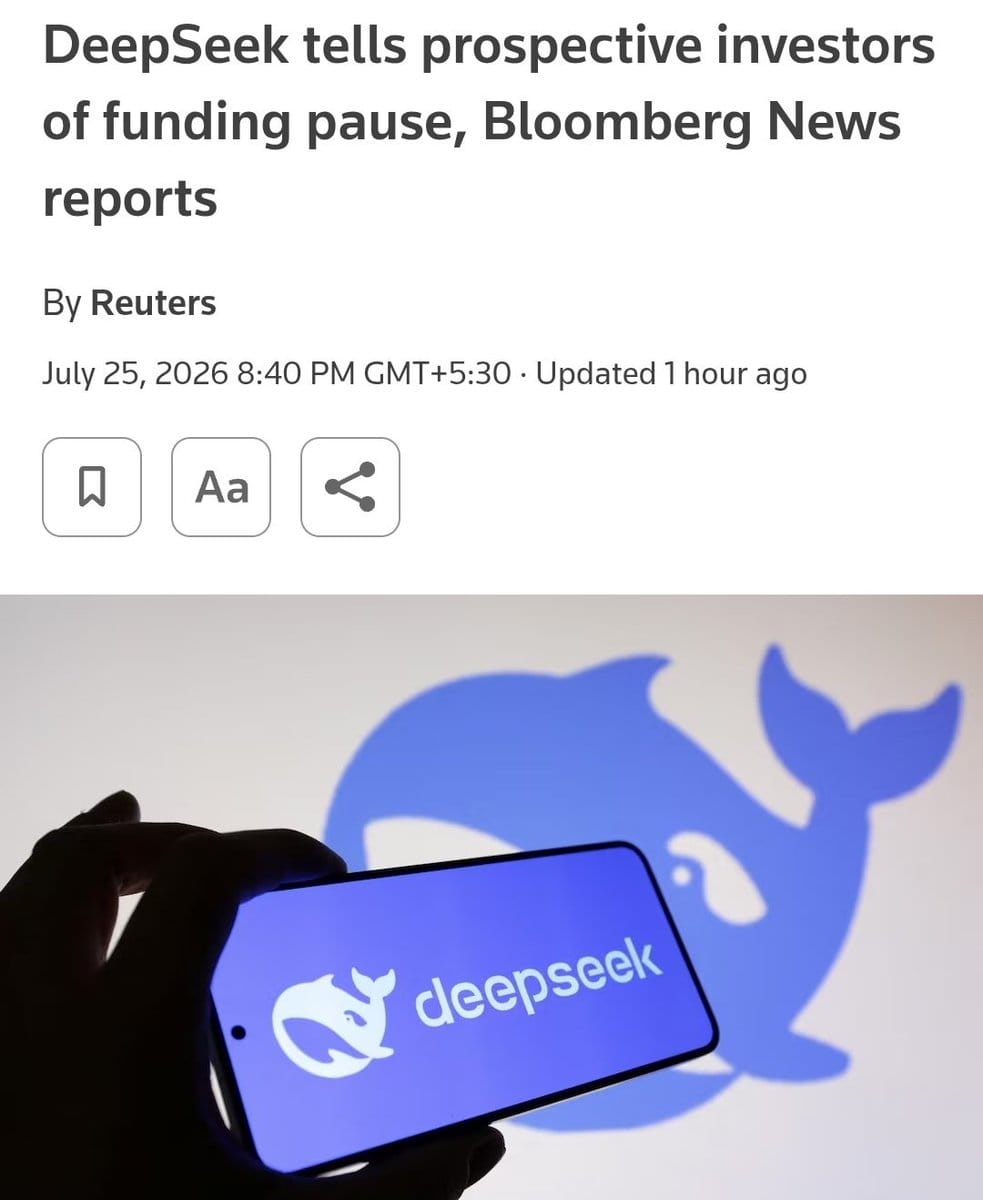 DeepSeek friert seine Finanzierungsrunde bei 74 Milliarden Dollar ein DeepSeek friert seine Finanzierungsrunde bei 74 Milliarden Dollar ein