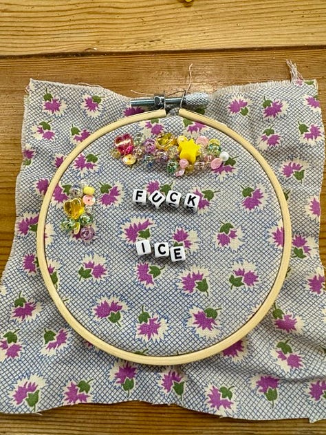 Hoops in different stages of completion