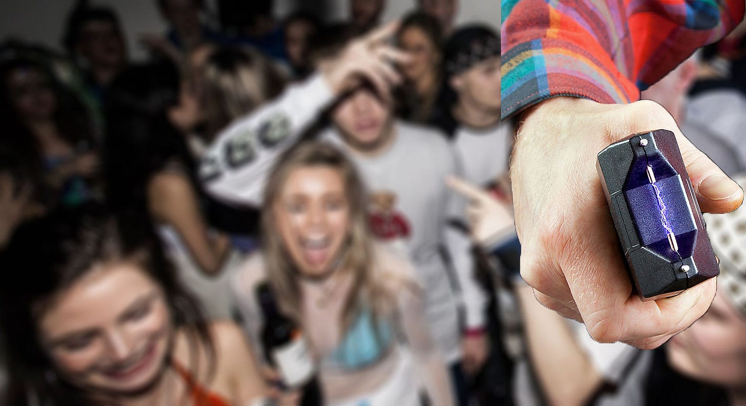stun gun at a party