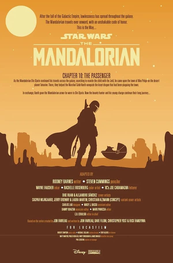 Interior preview page from STAR WARS: THE MANDALORIAN S2 #2 DIKE RUAN COVER