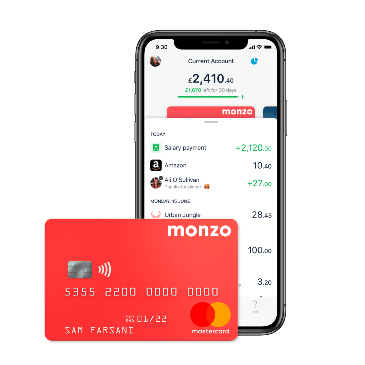 Open a UK bank account for free with Monzo